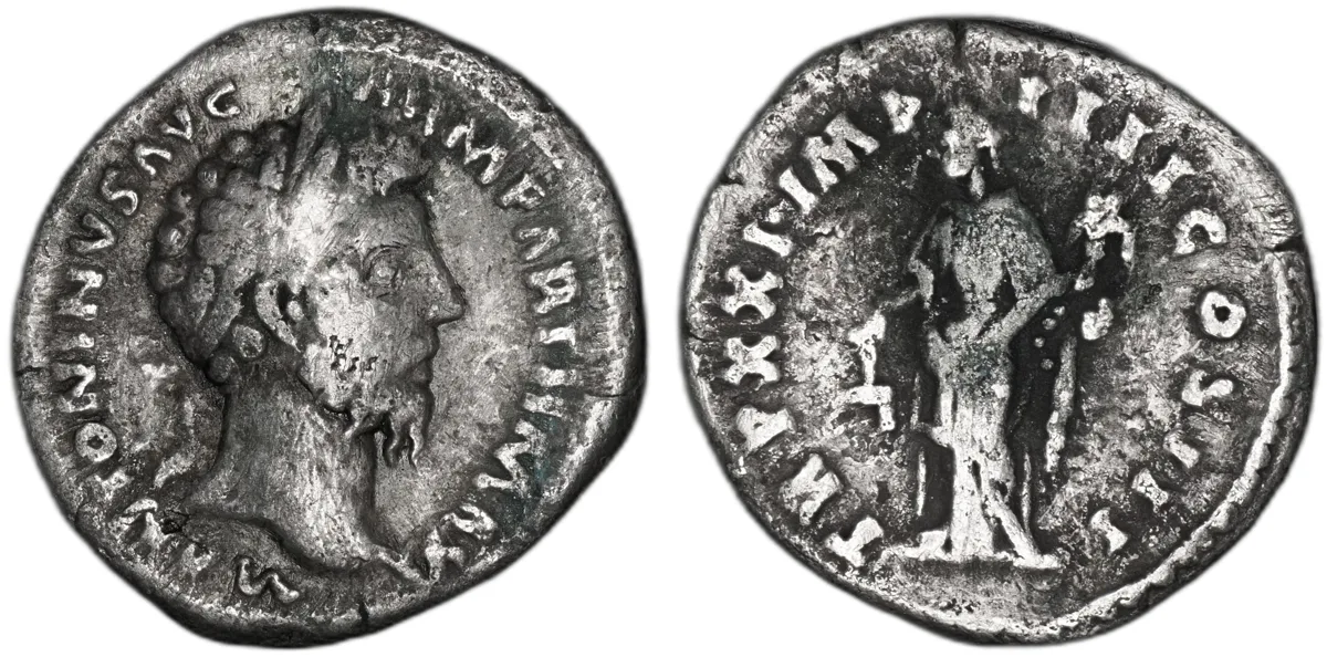 Marcus Aurelius, denarius, silver, reign 161-180 CE, struck 161-180 CE