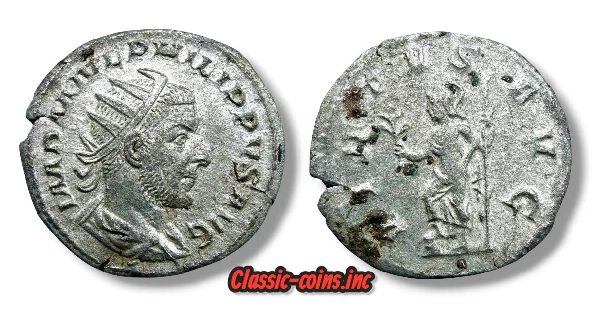 Philip I "The Arab" AR Antoninianus, Rome Mint, 244-249 AD