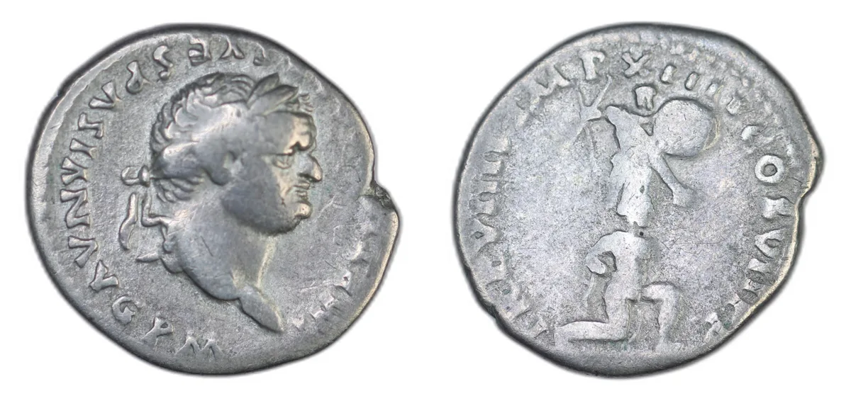 Titus. 79-81 AD. AR Denarius - Judaea Capta