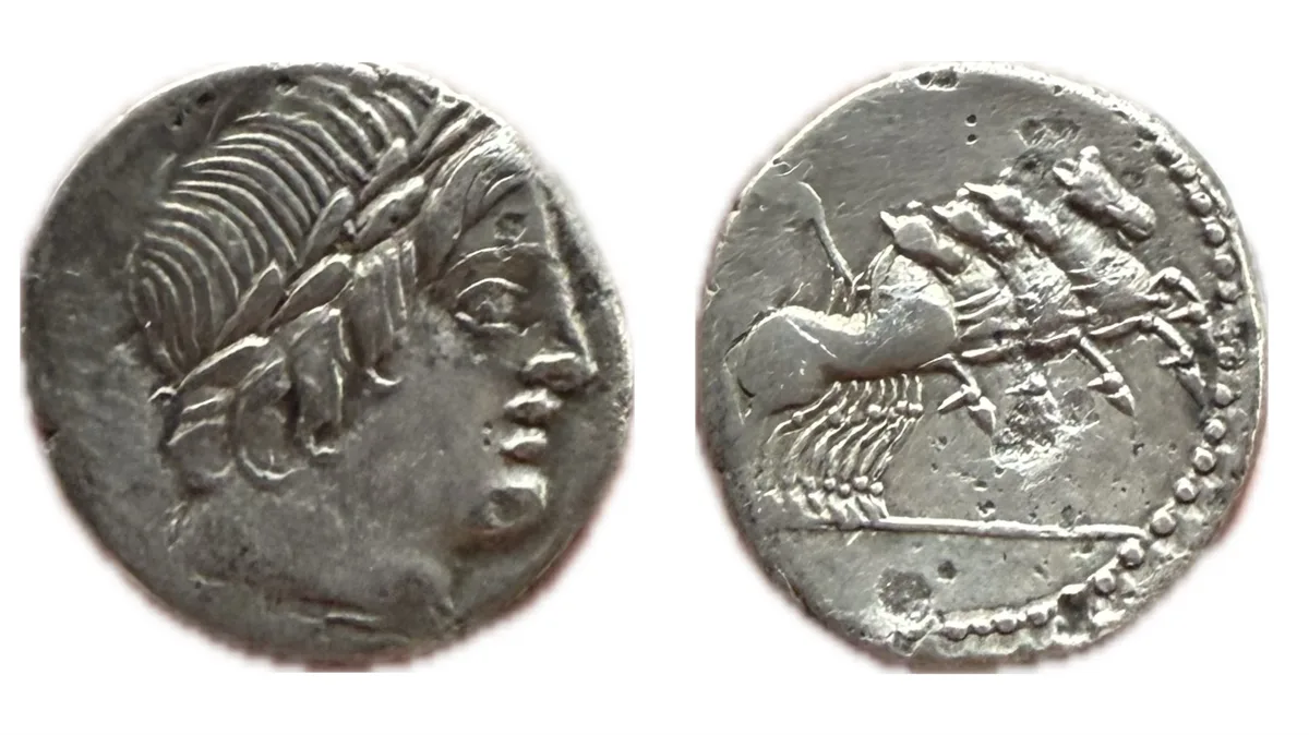 Roman Republic Anonymous AR Denarius, 86 BC