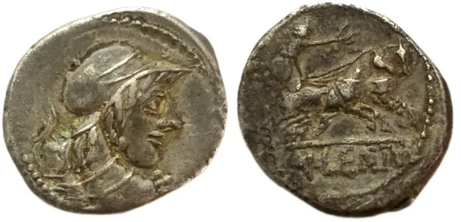 Roman Republic, C. Lentulus Clodianus, 88 B.C., AR Denarius
