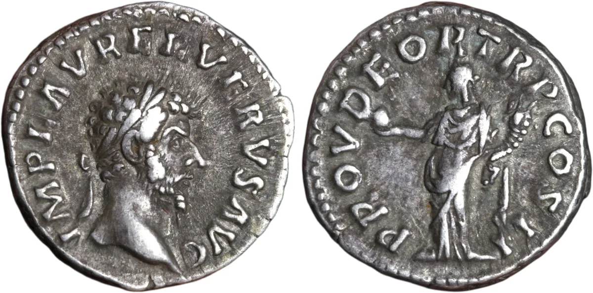 Lucius Verus Silver Denarius 161AD Providentia Reverse
