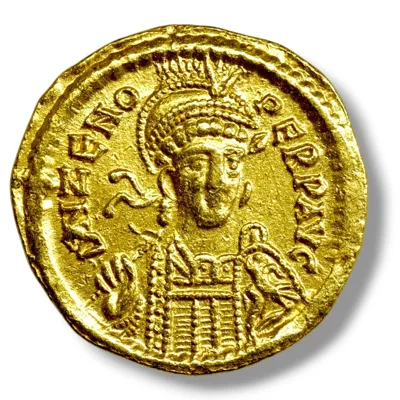 Byzantine Byzantine Empire Zeno (AD 474–491) AV Solidus, Constantinople (19 mm, 4.44 g)