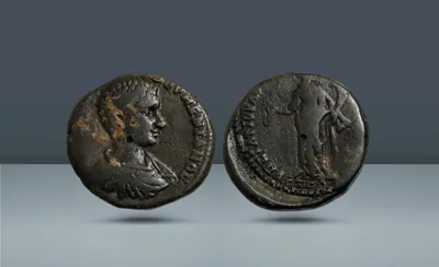 ROMAN EMPIRE, Moesia Inferior. Diadumenian, as Caesar /  Statius Longinus, legatus consularis, 217-218 AD  Nicopolis ad Istrum, c. 217-218 AD