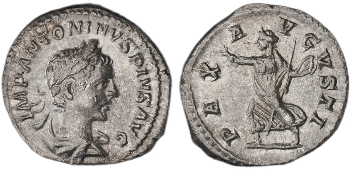 Elagabalus AR Denarius, Rome 219-220, PAX AVGVSTI, RIC 125