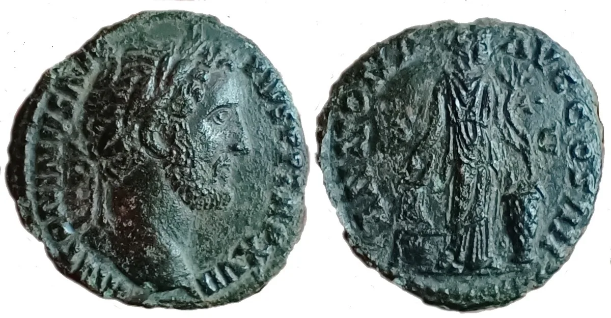 Antoninus Pius Æ As. Rome, AD 153-154.