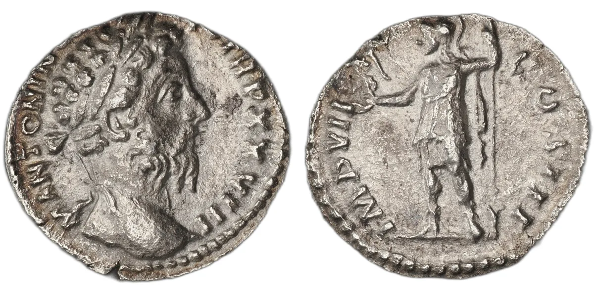 Marcus Aurelius, denarius, silver, reign 161-180 CE, minted 173-174 CE