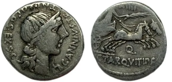 C. Annius T.F. & C. Tarquitius P.F. (82-81 BC) Denarius