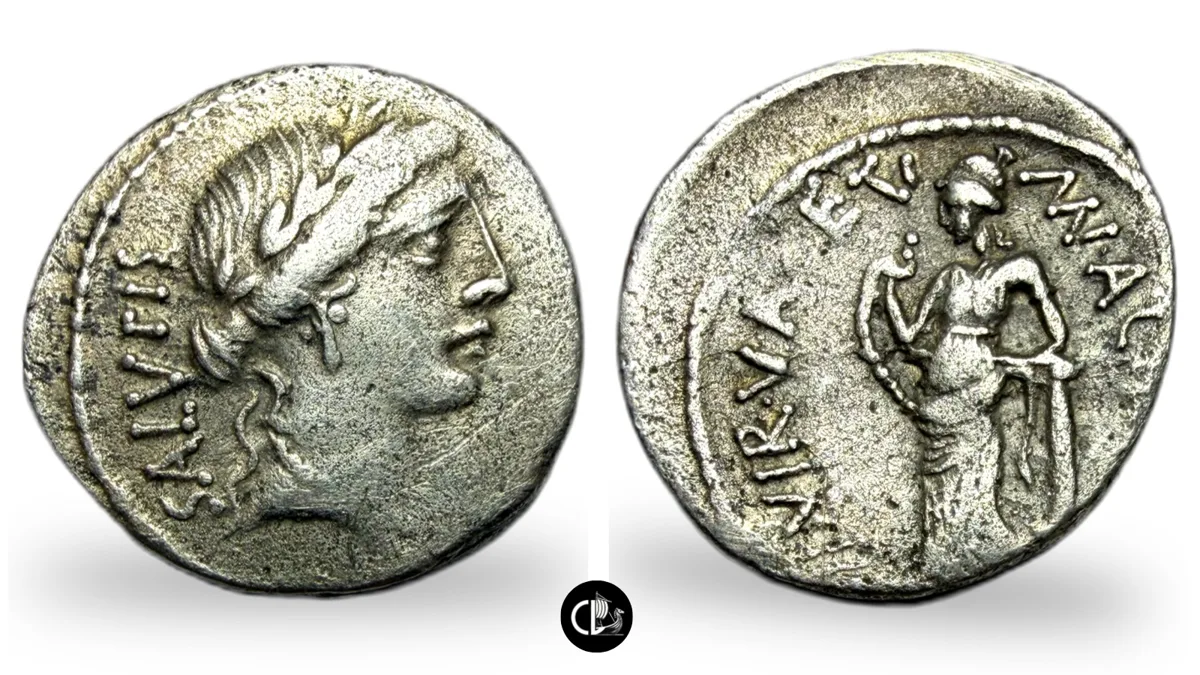 Man. Acilius Glabrio. AR Denarius. Rome. 49 BC