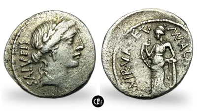 Man. Acilius Glabrio. AR Denarius. Rome. 49 BC