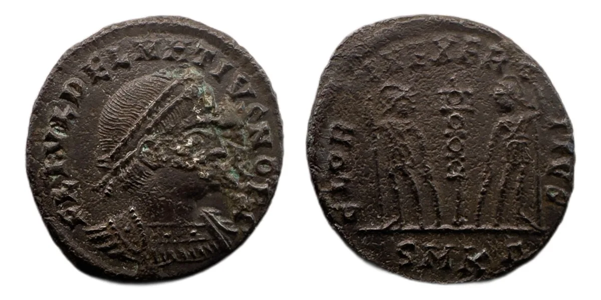 Dalmatius — Nummus, GLORIA EXERCITVS, Cyzicus