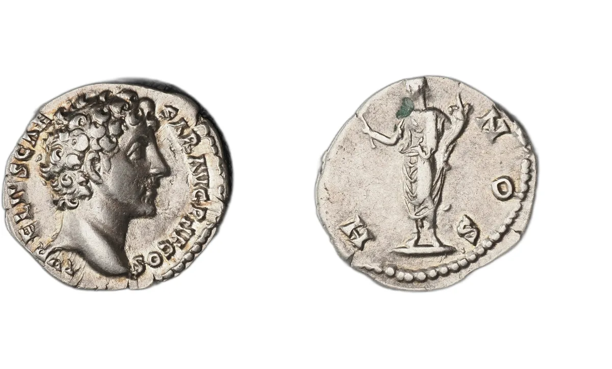 Marcus Aurelius, denarius, silver, Caesar under Antoninus Pius, 140-144