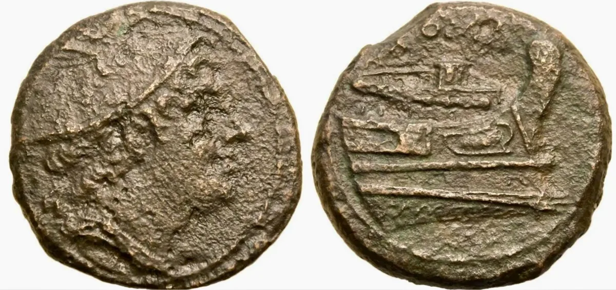 B.C. 217-215. Roman Republic. Anonymous. AE Semis.
