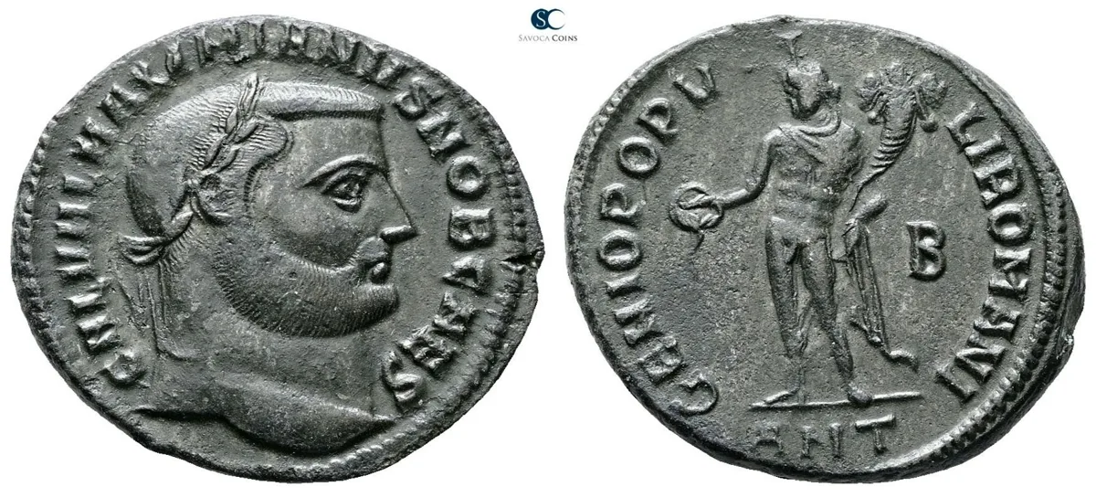 Galerius Maximianus, as Caesar AD 293-305. Antioch Follis Æ 28 mm, 9,74 g VF