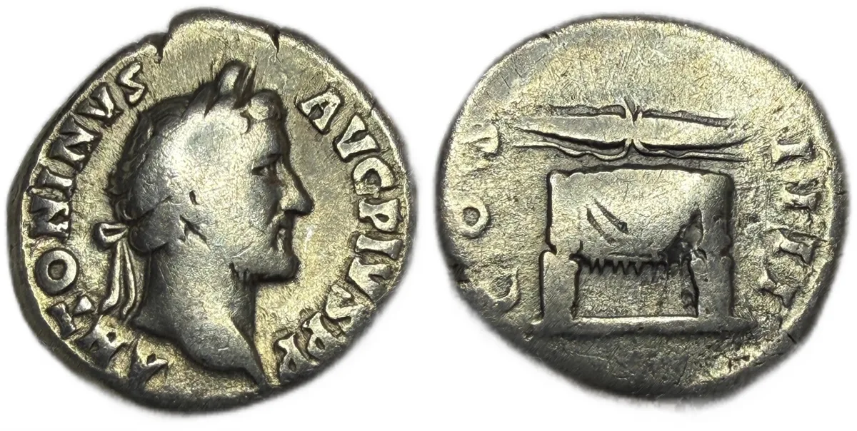 Antoninus Pius. Denarius. RIC 137 Rare Type
