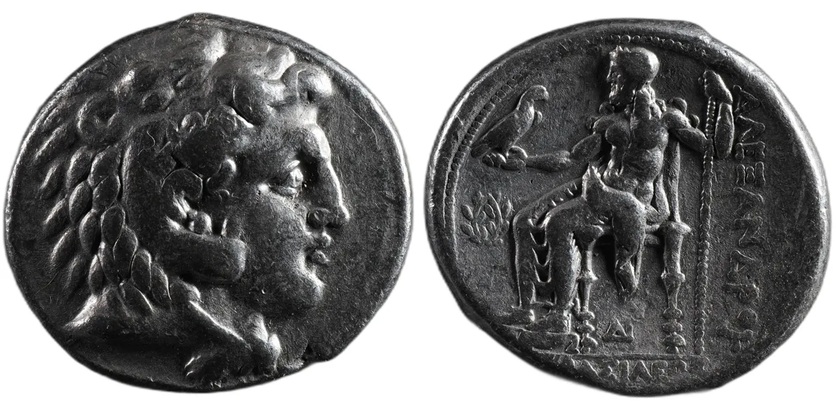 Alexander III AR Tetradrachm, Babylon, 330–320 BC, Herakles/Zeus