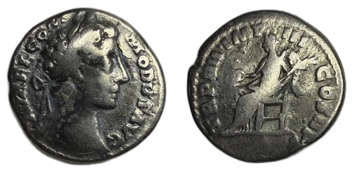 Commodus 177-192 AD. Denarius. Young Commodus / Victory Seated RIC 666