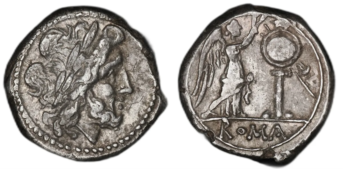 Roman Republic. Anonymous. AR Victoriatus