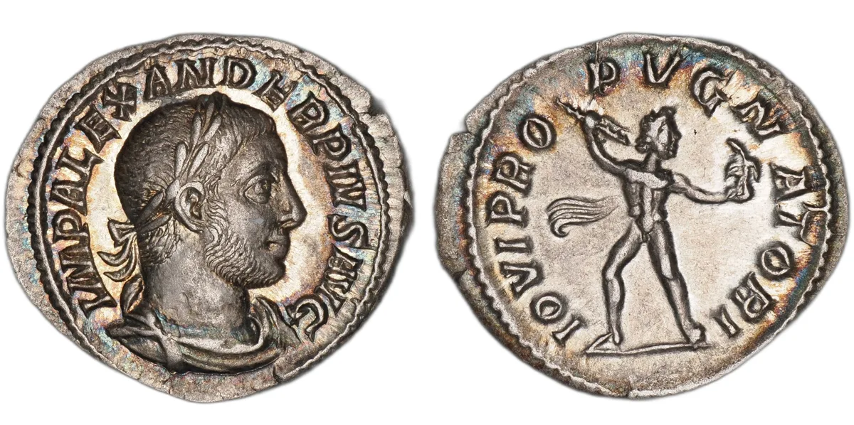 Severus Alexander, silver, Rome mint, struck 231 CE during his reign 222-235.