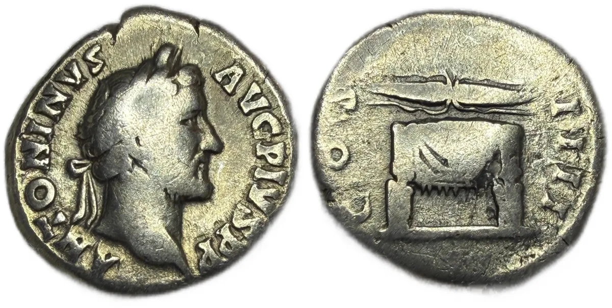 Antoninus Pius. Denarius. RIC 137 Rare Type