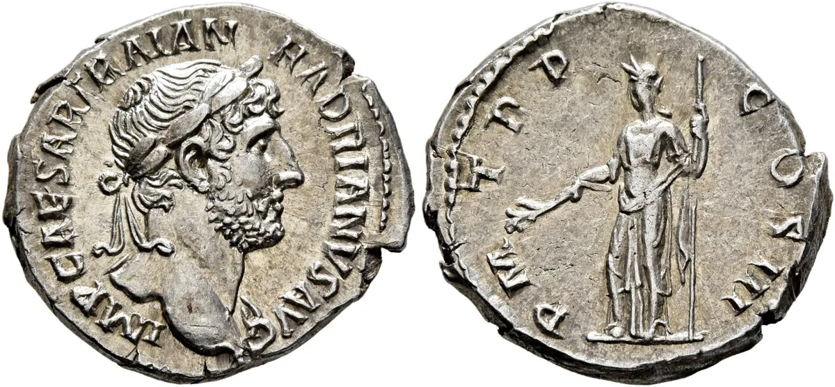 Hadrian, AD 117-138. Silver denarius