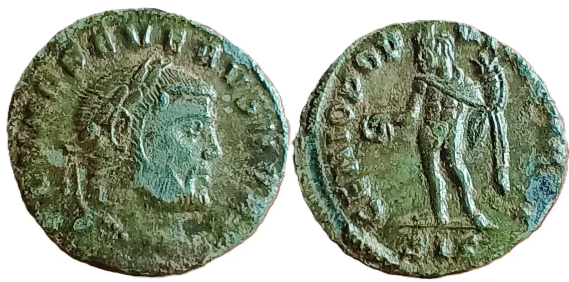 Severus II Æ Quarter Nummus. Siscia, AD 305-306.