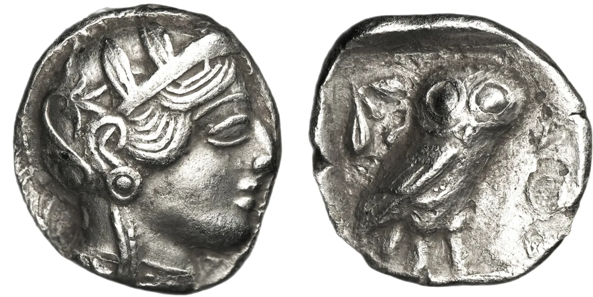Attica, Athens, AR Tetradrachm, ca. 454-404 BC.