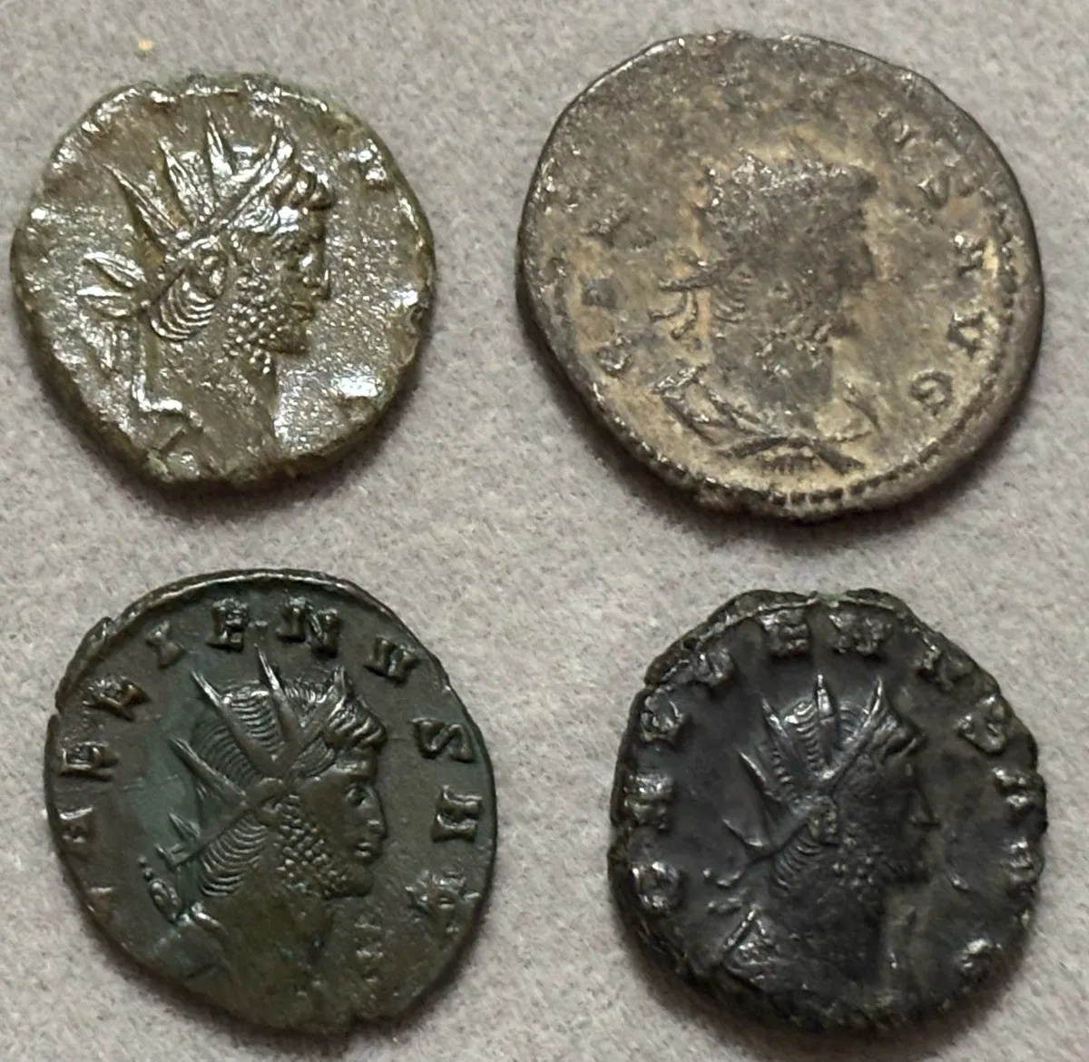 Lot of 4 Gallienus 253-268 - Zoo series and scarce antoninianus