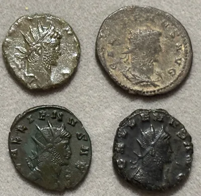 Lot of 4 Gallienus 253-268 - Zoo series and scarce antoninianus