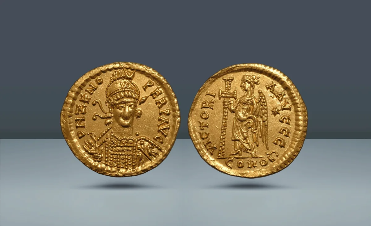 Byzantine Empire, Pseudo-Imperial. In the name of Zeno, 2nd reign, 476-491 AD  Uncertain mint, c. 476-489 AD