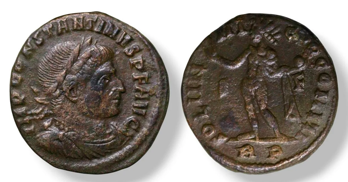 Constantine I (AD 306-337) AE Follis / Nummus - Rome, 312-313 AD
