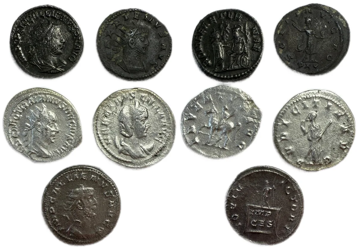 Lot of 5 Antoninianii (Gallienus 3x, Trajan Decius, Herennia Etruscilla)