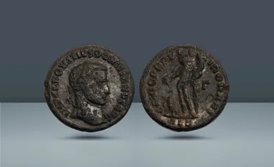ROMAN EMPIRE, Egypt. Domitius Domitianus, 297 AD  Alexandria, c. 295-296 AD