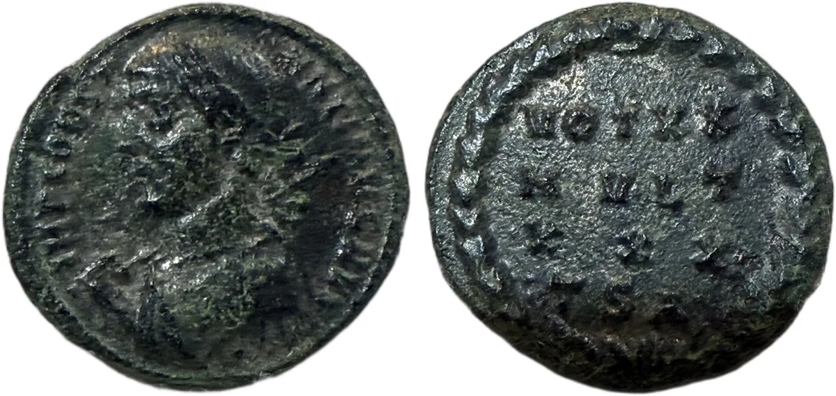 Constantine I, AD 307/310-337. Silvered Bronze Follis