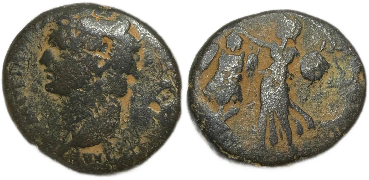 Domitian. AD 81-96. Æ19, Judaea Capta