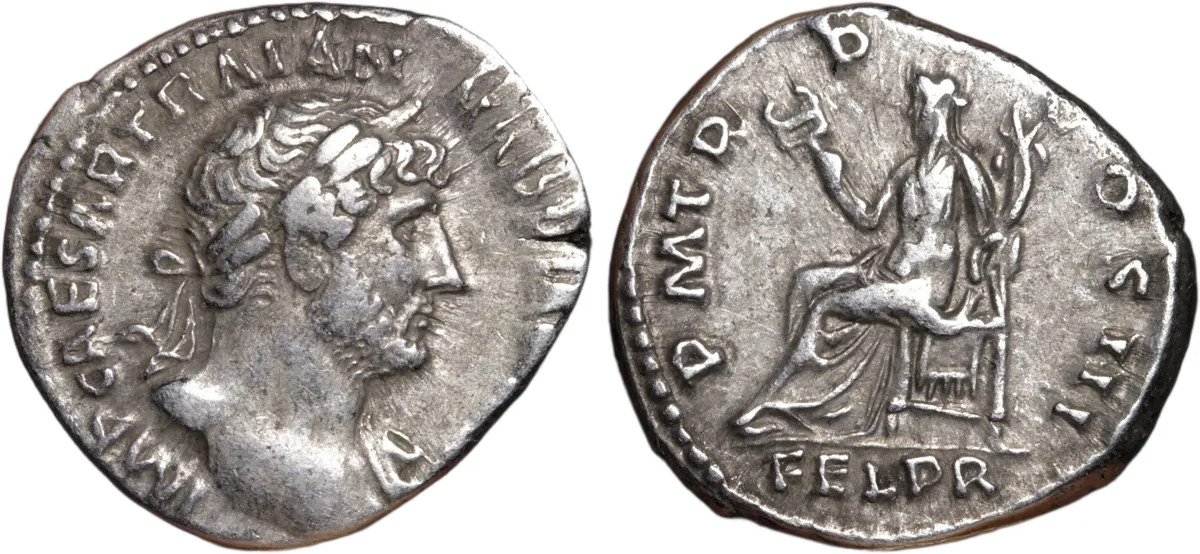 Hadrian Silver Denarius 120AD Felicitas Reverse