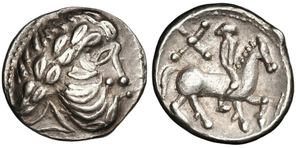 Celtic, Middle Danube region. ‘Kreuzelreiter’ type. AR Tetradrachm