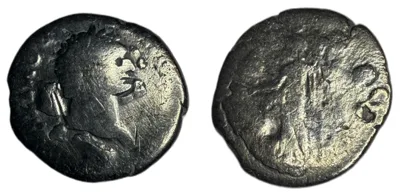 Share Domitian Ancient Roman Imperial Silver Denarius , 81 -96 AD
