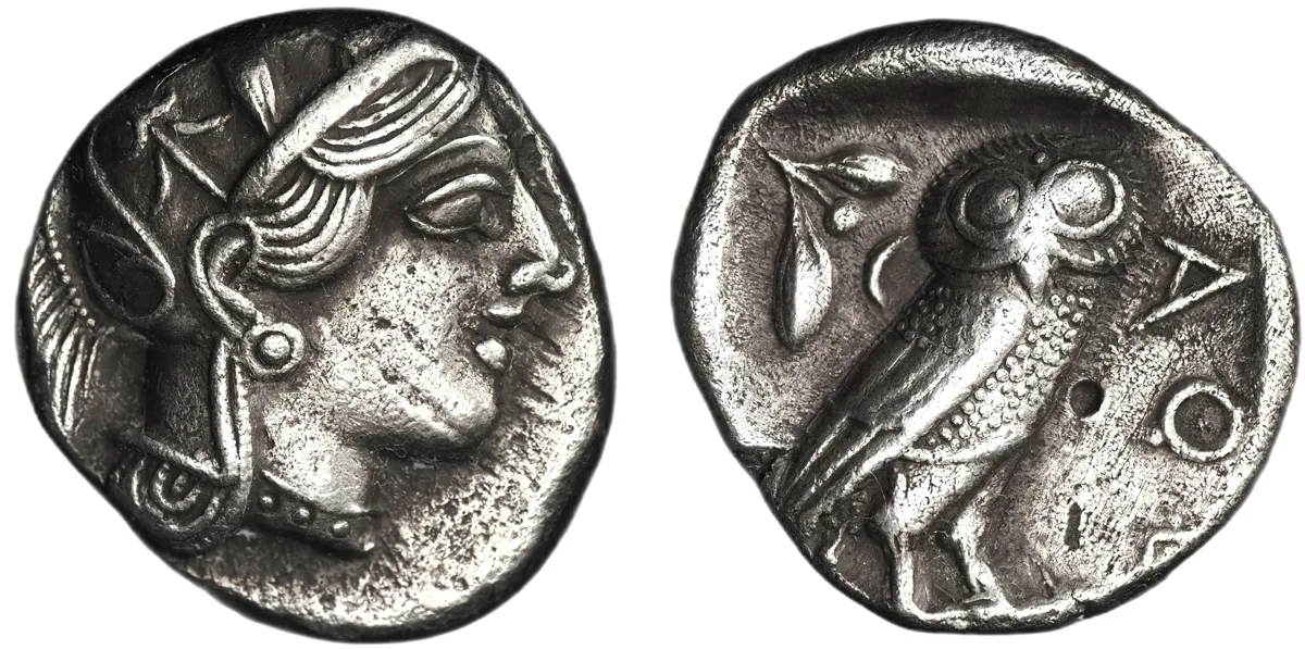 Attica, Athens, AR Tetradrachm, ca. 454-404 BC.