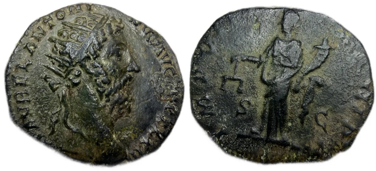 Marcus Aurelius, AD 161-180. Bronze Dupondius Aequitas