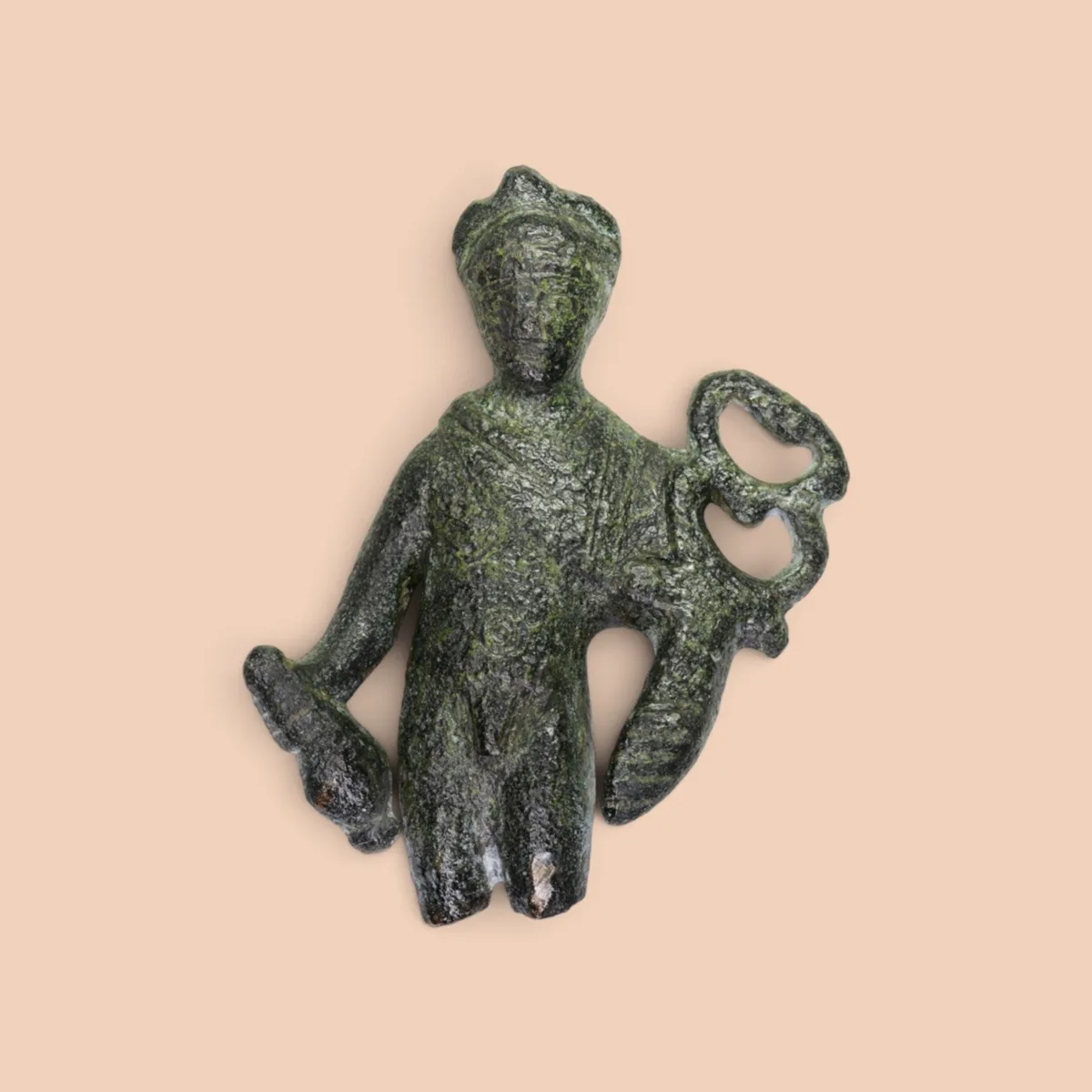 Roman Bronze Appliqué of Mercury – 1st-3rd Century AD, 50mm, 38g