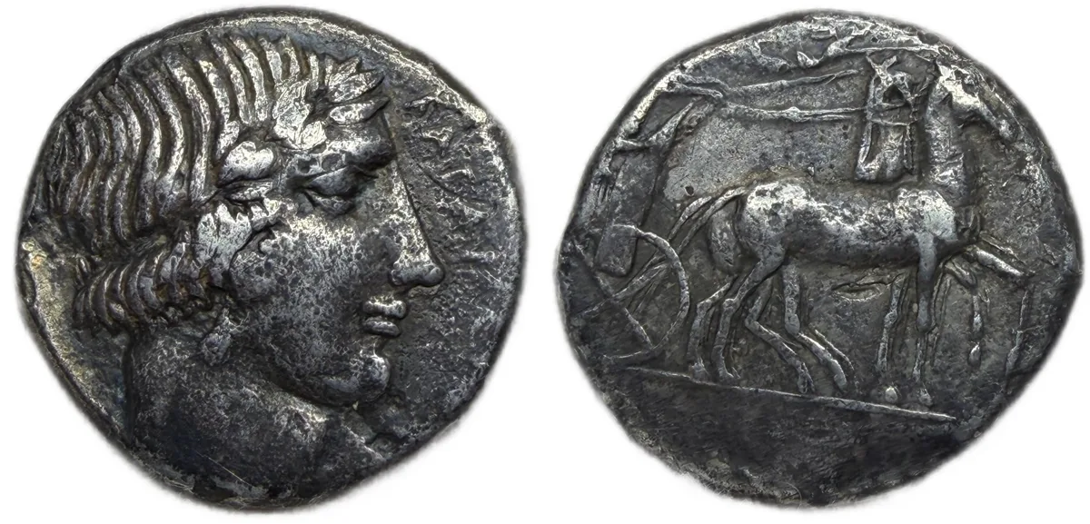 SICILY. Katane. Tetradrachm (Circa 445-435 BC).