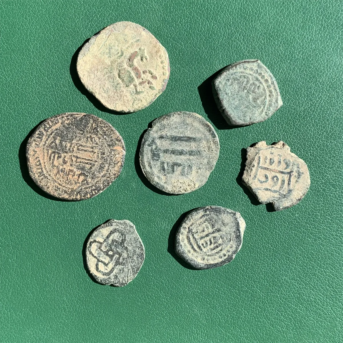 Lot of 7 islamic bronze coins