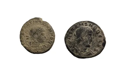 Lot of 2 Late Roman Bronze Coins