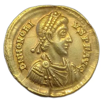 Honorius (395-402 AD) AV Solidus Mediolanum mint