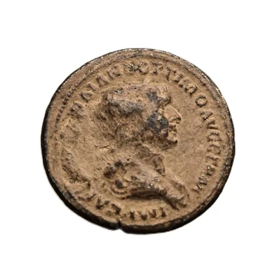 TRAJAN, AD 98–117. Æ As. Rome Mint, Struck for Circulation in Syria. S C within Wreath. RIC II 644