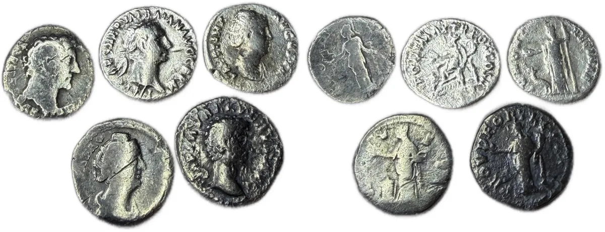 5 ROMAN IMPERIAL SILVER DENARIUS