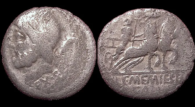 Roman Republic: L & C Memmius & L Galeria (Struck 86-87 BC) AR 18mm 3.6gm Denarius