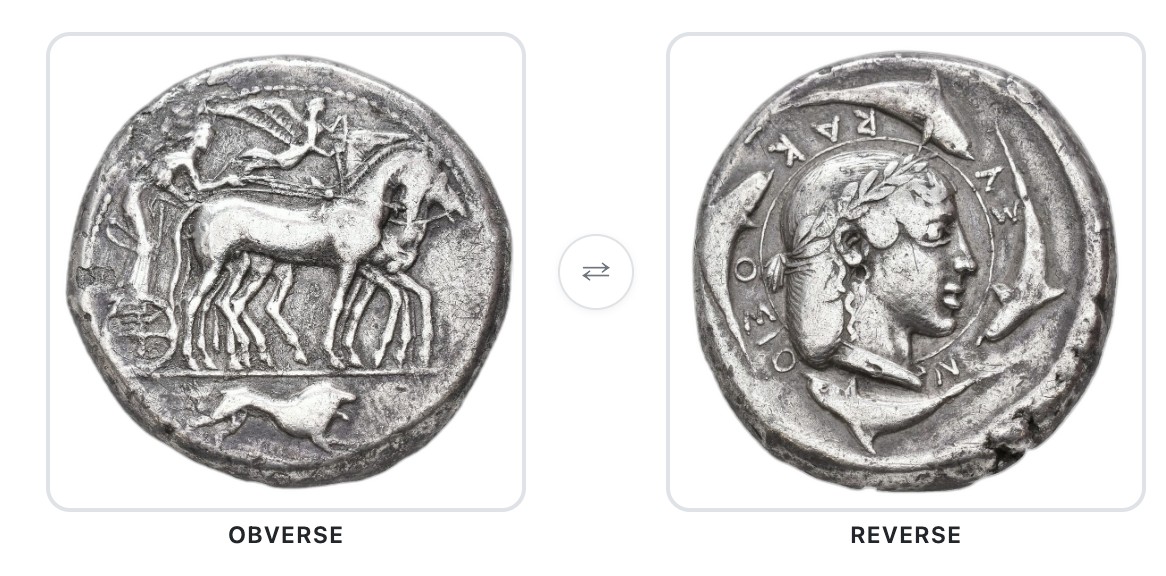 The same coin with its background removed and both sides centered on a clean white field