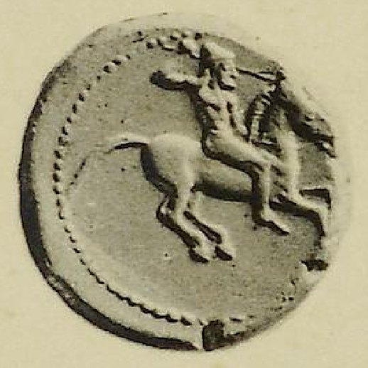 The same coin in the Jacob Hirsch 1912 catalogue, obverse, from a plaster cast